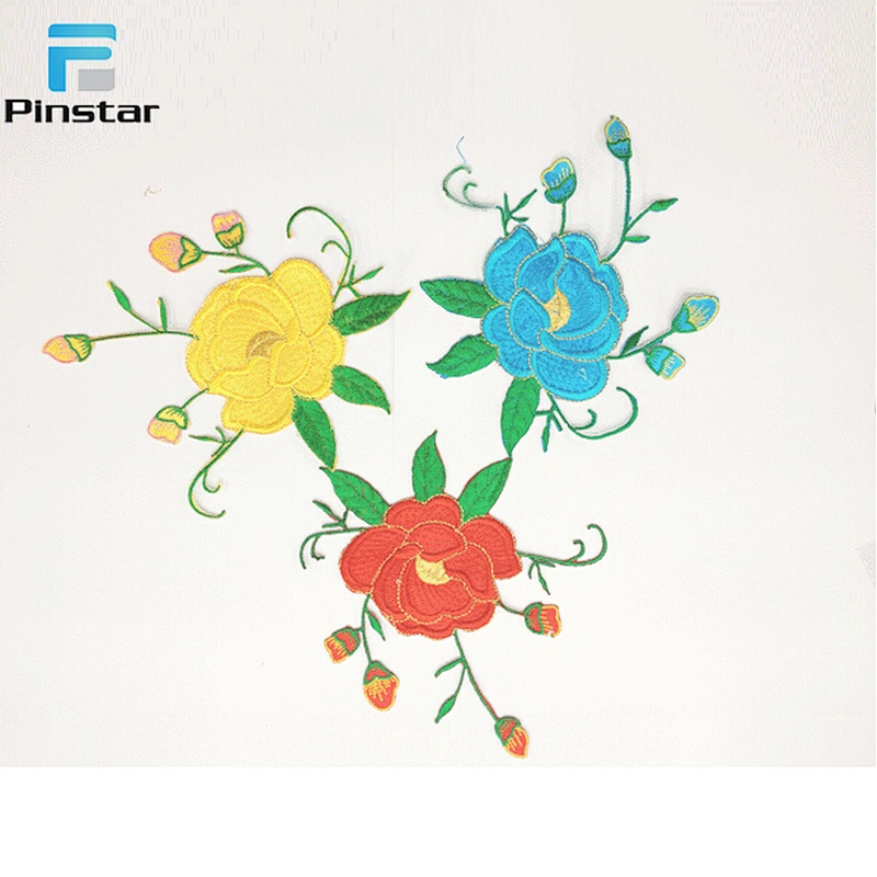 No MOQ manufacture flower embroidery patch