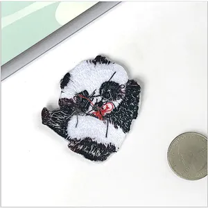 free sample low price cute Panda iron-on embroidery patches
