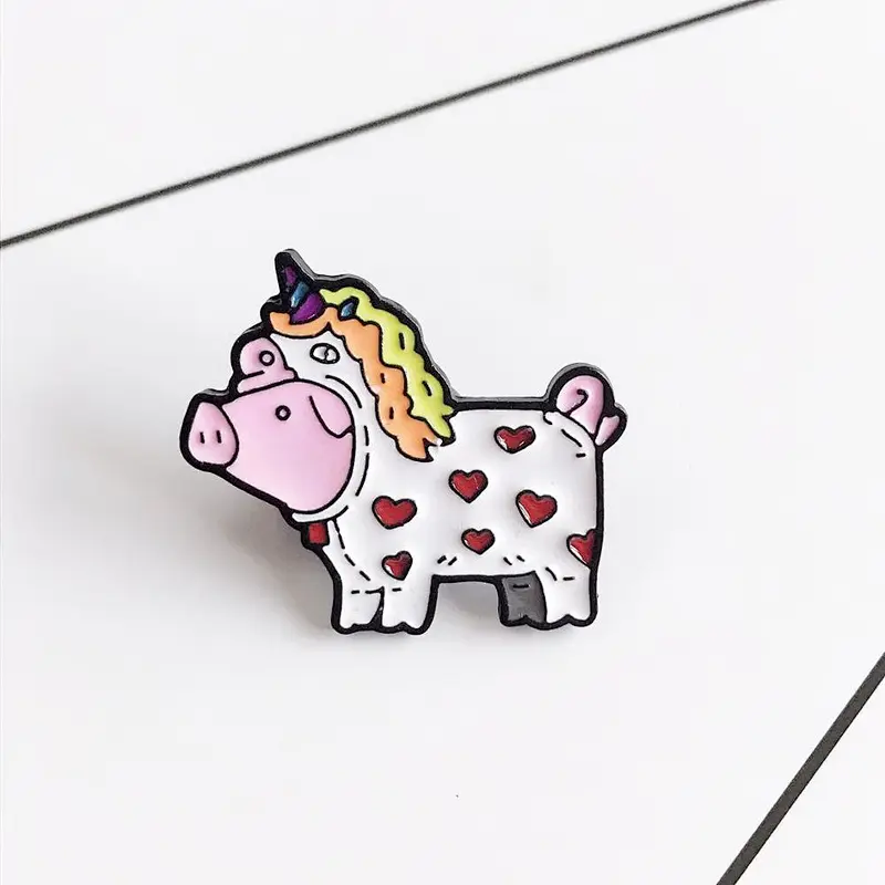 Pig Unicorn Cartoon Enamel Lapel Pin