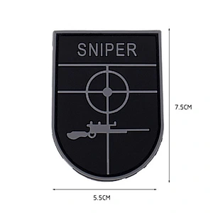 OEM custom rubber shooting military 3D soft pvc patch for bag