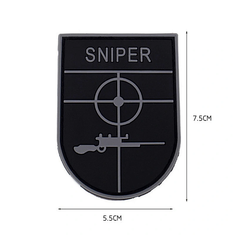 OEM custom rubber shooting military 3D soft pvc patch for bag