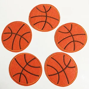 September Best Price China Supplier Basketball Embroidery Patch Iron on Cloth