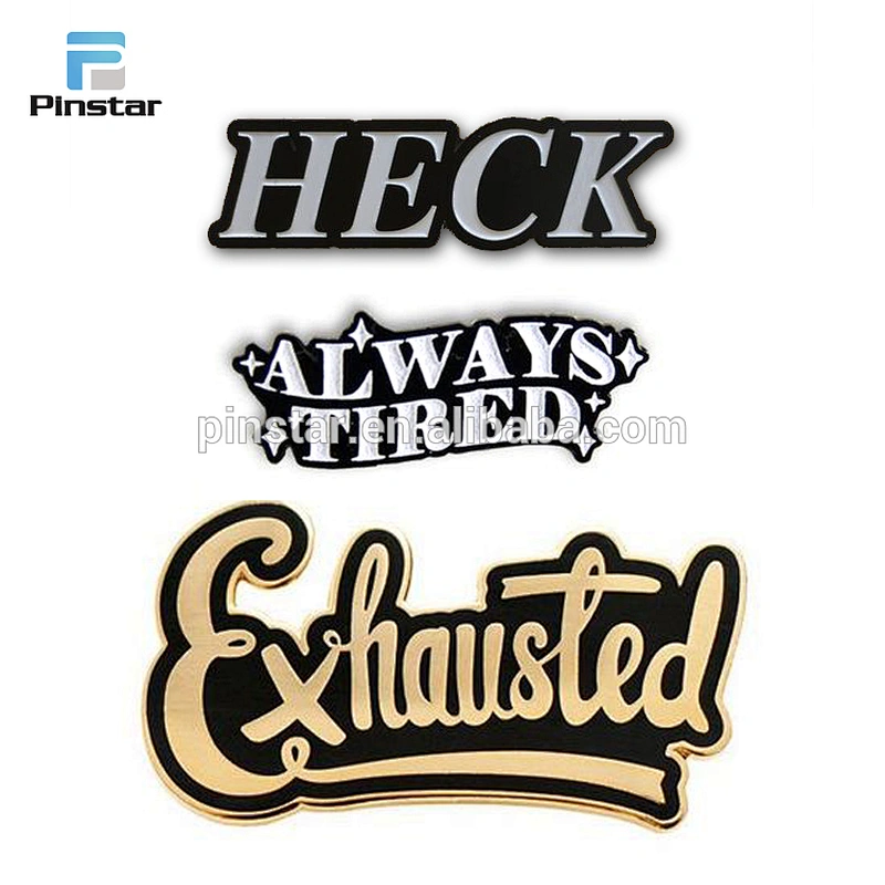 Promotional custom number and alphabet letter soft enamel lapel pin