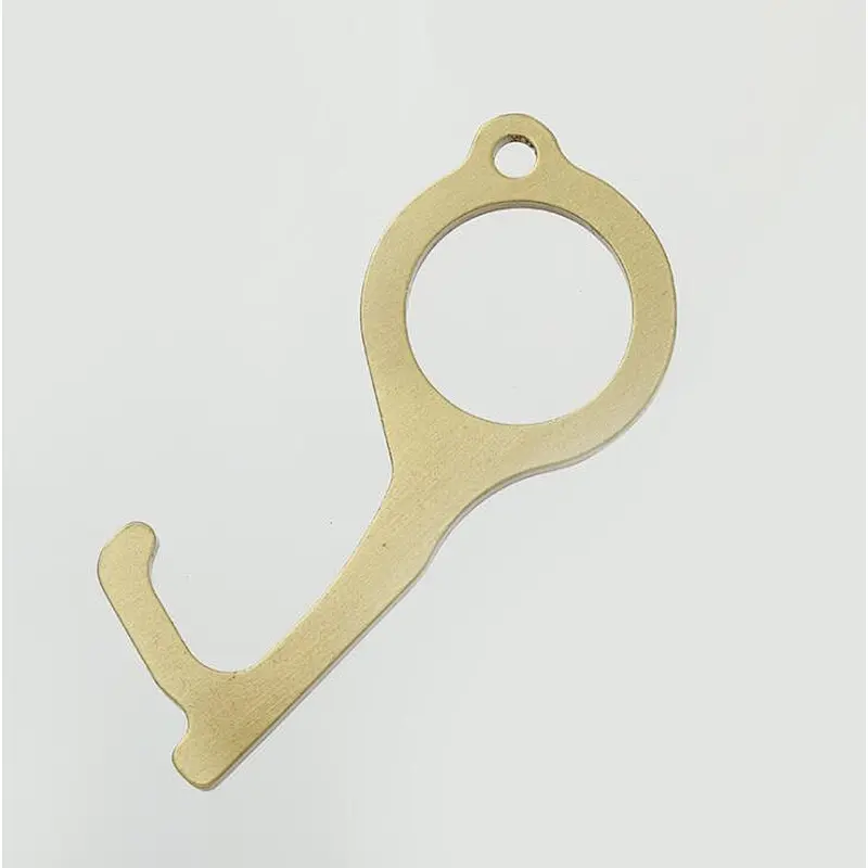 Edc Brass Door Opener keychain Anti virus, dust, bacteria, isolation