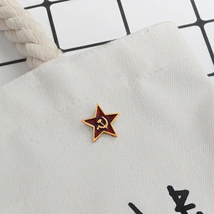 Wholesale In Stock Small Size Red Star Badge The Russia Soviet Union Enamel Lapel Pin