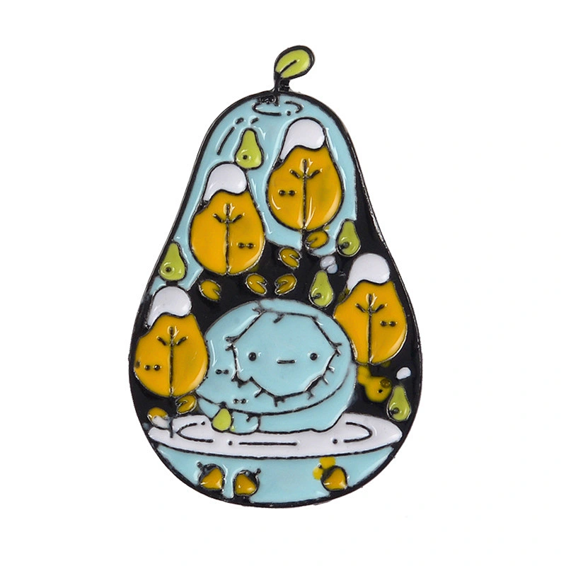 Color Pear Fruit Enamel Pin for Clothes