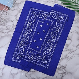 Factory Wholesale In Stock Multifunctional Headbands Square Head Scarf Hip Hop 100% Cotton Bandana