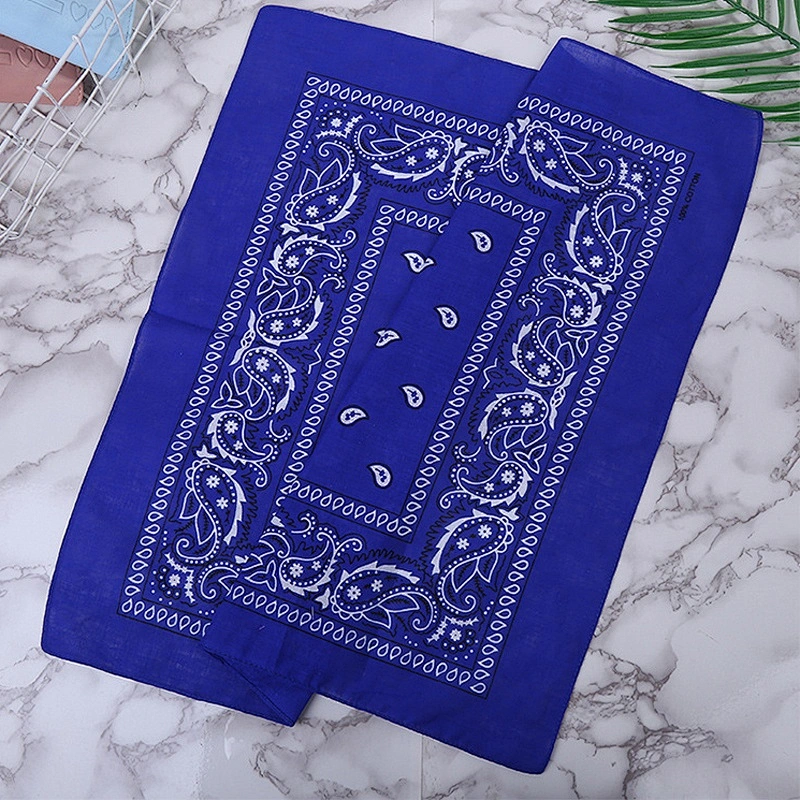Factory Wholesale In Stock Multifunctional Headbands Square Head Scarf Hip Hop 100% Cotton Bandana