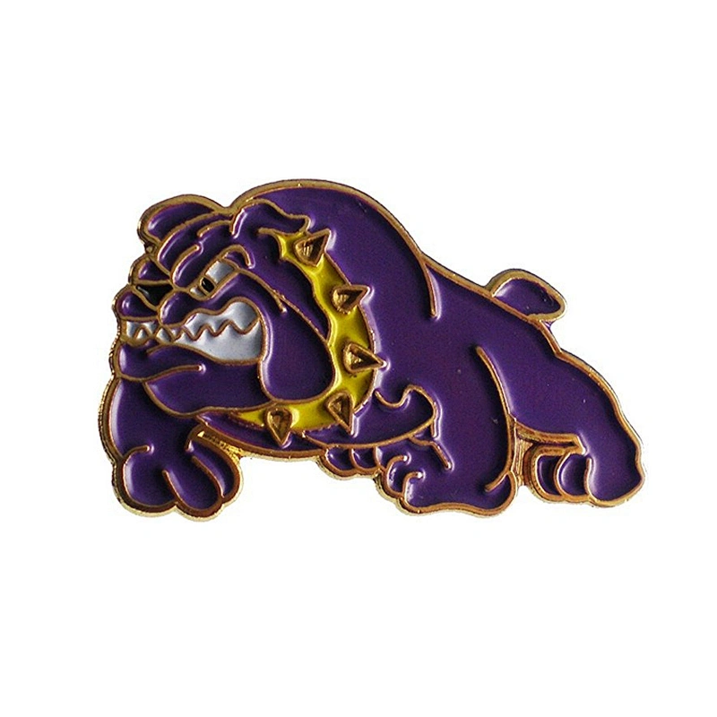 1.25 inches french bulldog design gold plating lapel pin