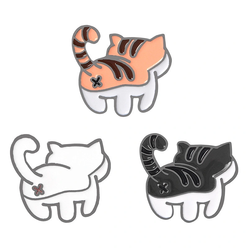 Wholesale In Stock Animal Characters Soft Enamel Pins Cute Cat Back Badge Lapel Pin