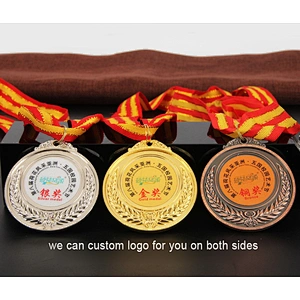 Design Your Own Custom Metal Gold Silver Bronze Award Medal for Sports Meeting