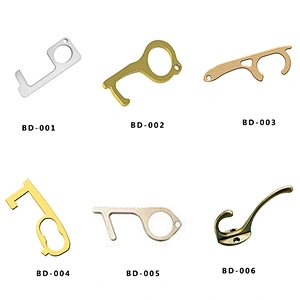 Hot Sale In Stock Innovative No Touch Hands Free Key Chain Hand Antimicrobial Door Opener Keychain