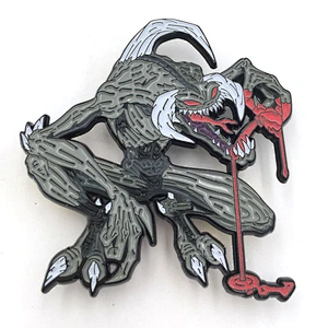 Factory Making High Quality Custom Blooding Monster Enamel Pin Glow In The Dark