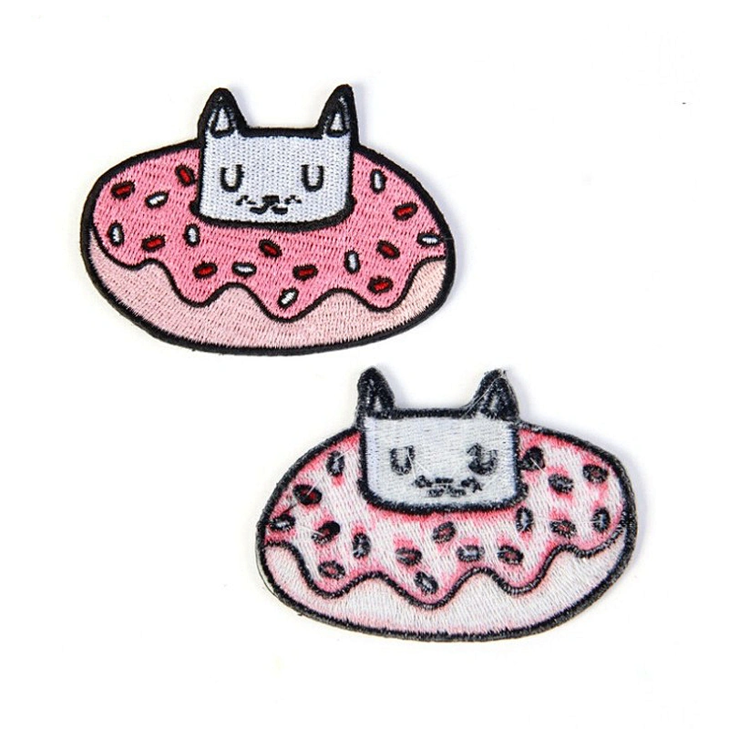 Cute Cat Clothing Iron On Embroidered Custom Woven Patch