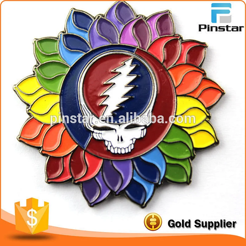 1.5 Inch Silver Gold Plating Magnetic Custom Designs Metal Lapel Pins