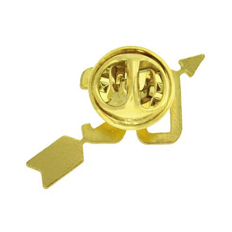 2019 Shiny Gold Cross Country Chenille  Lapel Pin WIth Gold ButterFly Clutch