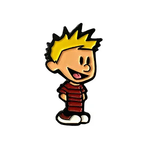 Direct sale personalized custom metal cute kids shaped lapel pin