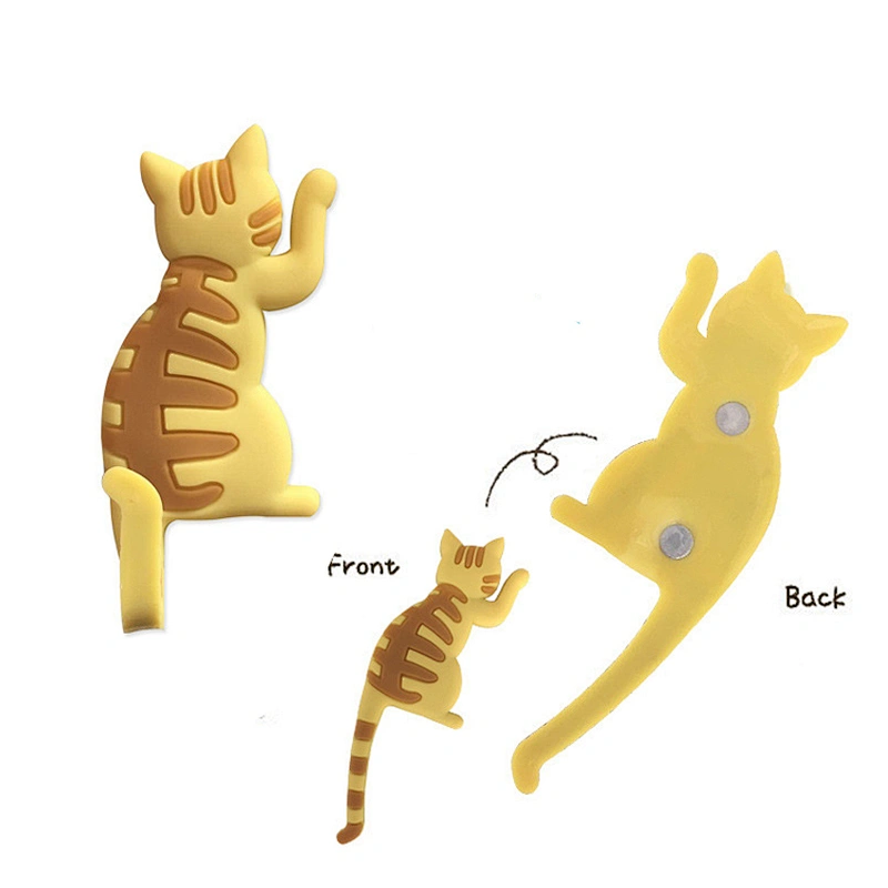 3D Embossed Cute Cat Shape Fridge Rubber Magnet