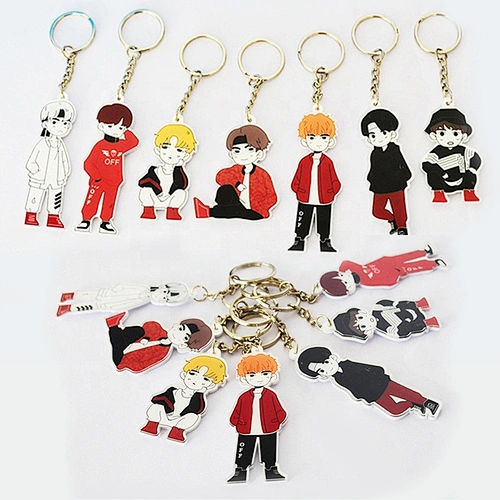 Factory Making Kpop Idol Team Souvenir Gift Cartoon Anime BTS Customized Acrylic Keychains