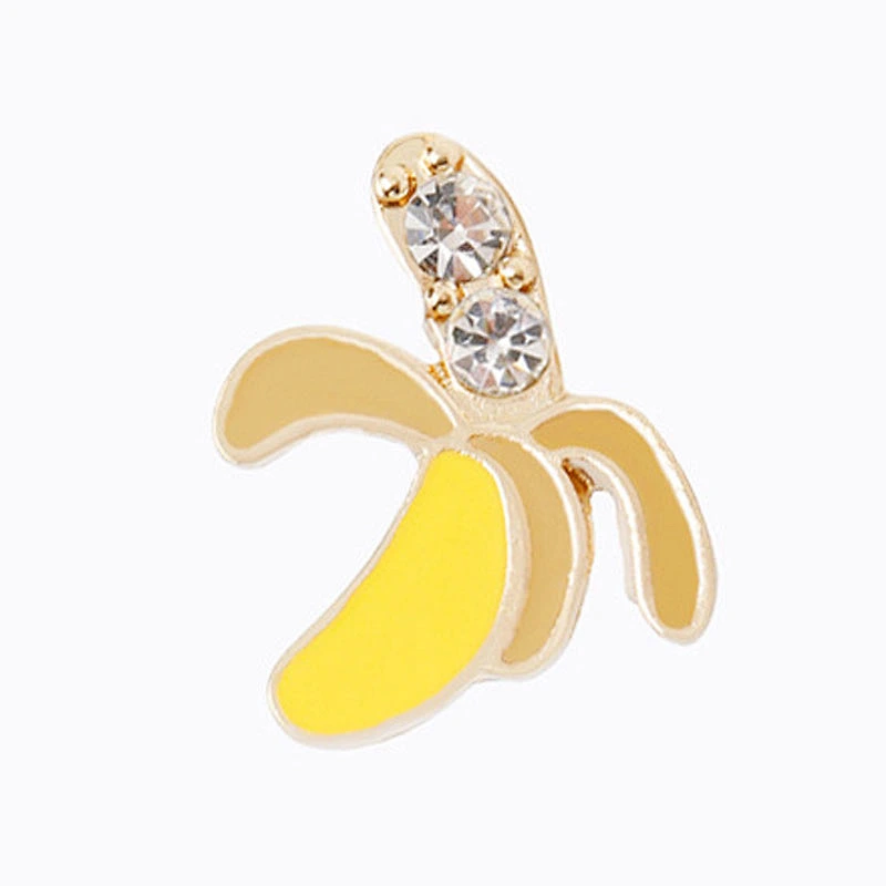Factory Wholesale In Stock Gift Enamel Fruit Brooch Custom Banana Lapel Pin