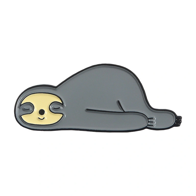 Custom High Quality Sloth Pin Soft Enamel Pin Cartoon Pins Animal