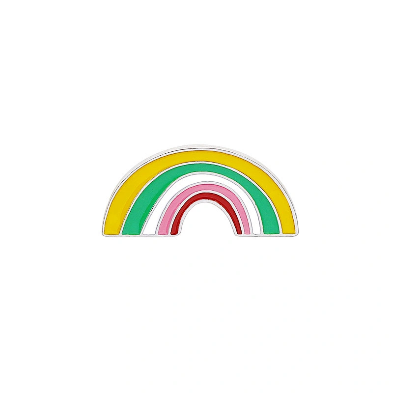 Colorful Custom Metal Rainbow Cloud Enamel Pin