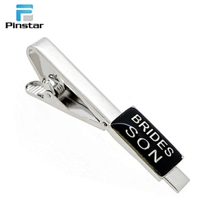 Wholesale silver collar tie bar and clip for male business suit