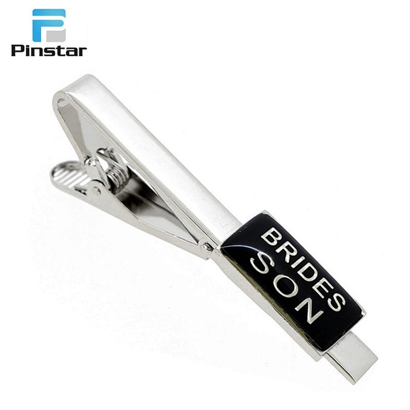 Wholesale silver collar tie bar and clip for male business suit