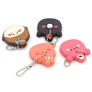Cute cartoon character custom soft PVC rubber keychain