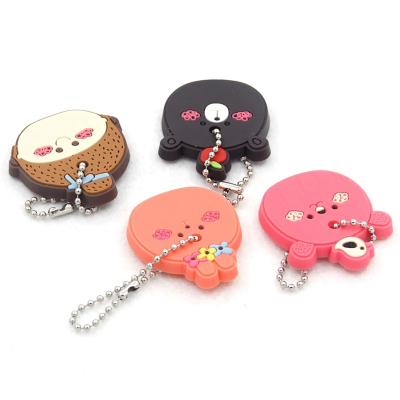 Cute cartoon character custom soft PVC rubber keychain