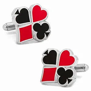 Fashion Men Stainless Steel card Cufflinks Manufacturer