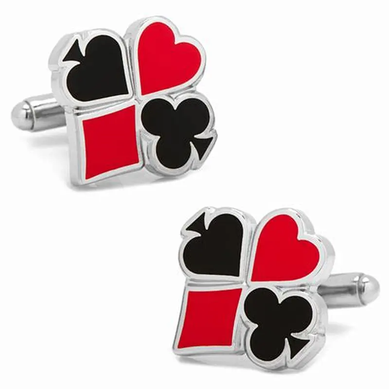 Fashion Men Stainless Steel card Cufflinks Manufacturer