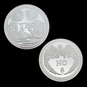 Factory Wholesale In Stock Gold Silver Coins Portable Yes No Yes-No Decision Coin