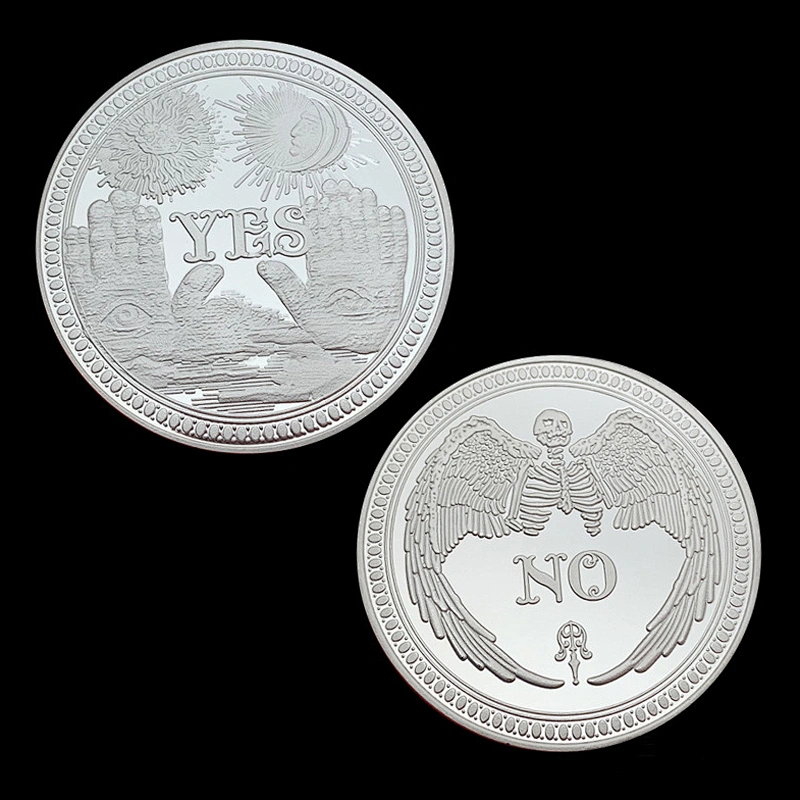 Factory Wholesale In Stock Gold Silver Coins Portable Yes No Yes-No Decision Coin