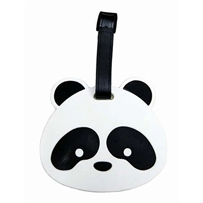 2018 New design custom china panda soft pvc luggage tag