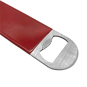 Bulk stainless steel custom logo vinyl coated beer bottle opener
