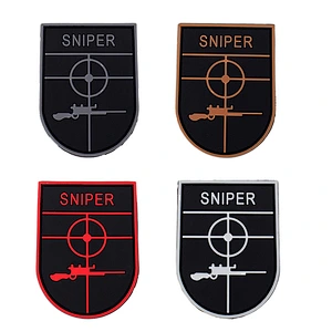 OEM custom rubber shooting military 3D soft pvc patch for bag