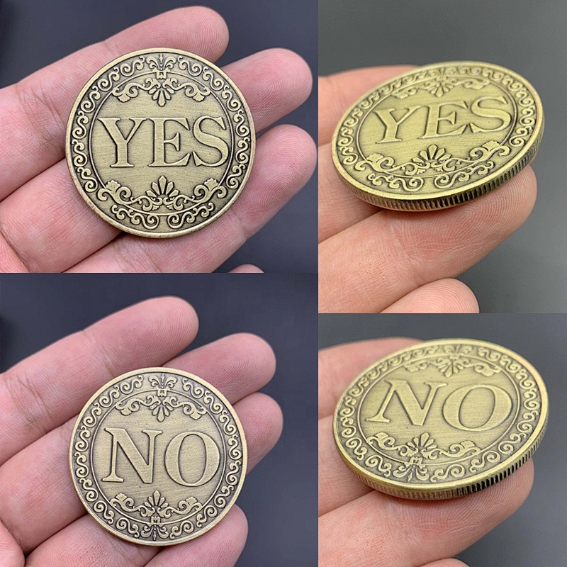 Factory Wholesale In Stock Making Decision Commemorative Coins Yes or No Lucky Coin for Collection Toy