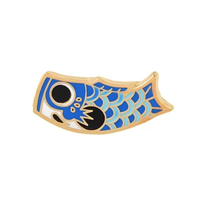 Japan Style Pin Fish shaped Enamel Pin Supplier