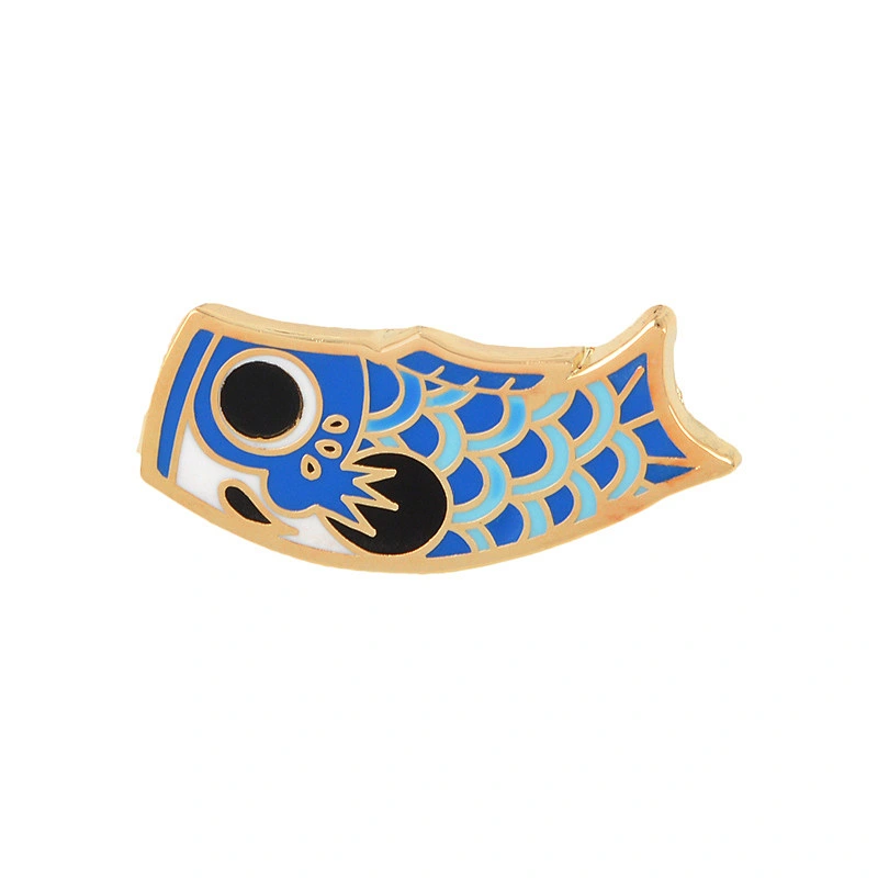 Japan Style Pin Fish shaped Enamel Pin Supplier