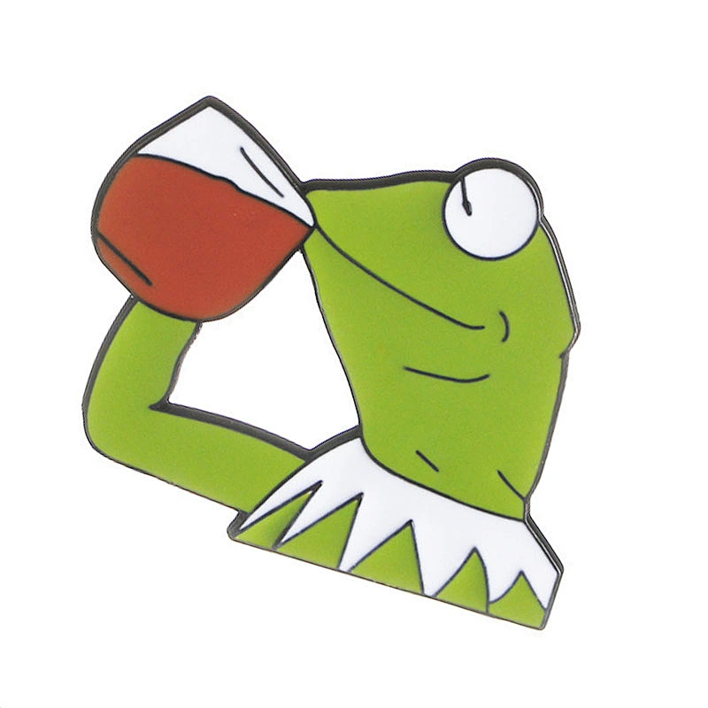 Factory Wholesale Fashion Gift In Stock Sad Smug Pepe The Frog Enamel Pin Brooch for Garment