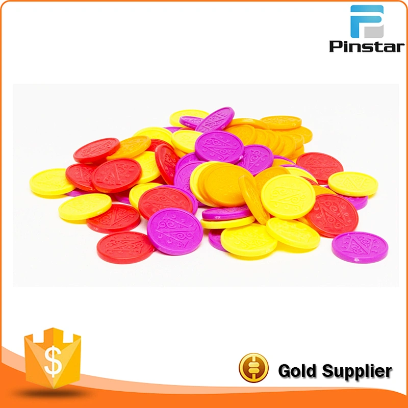 cheap wholesale blank colorful custom plastic token coin for game