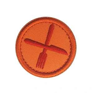 Factory Wholesale In Stock Custom Round Shape Embroidered Badge Boy Scouts Embroidery Patch with Hook & Loop