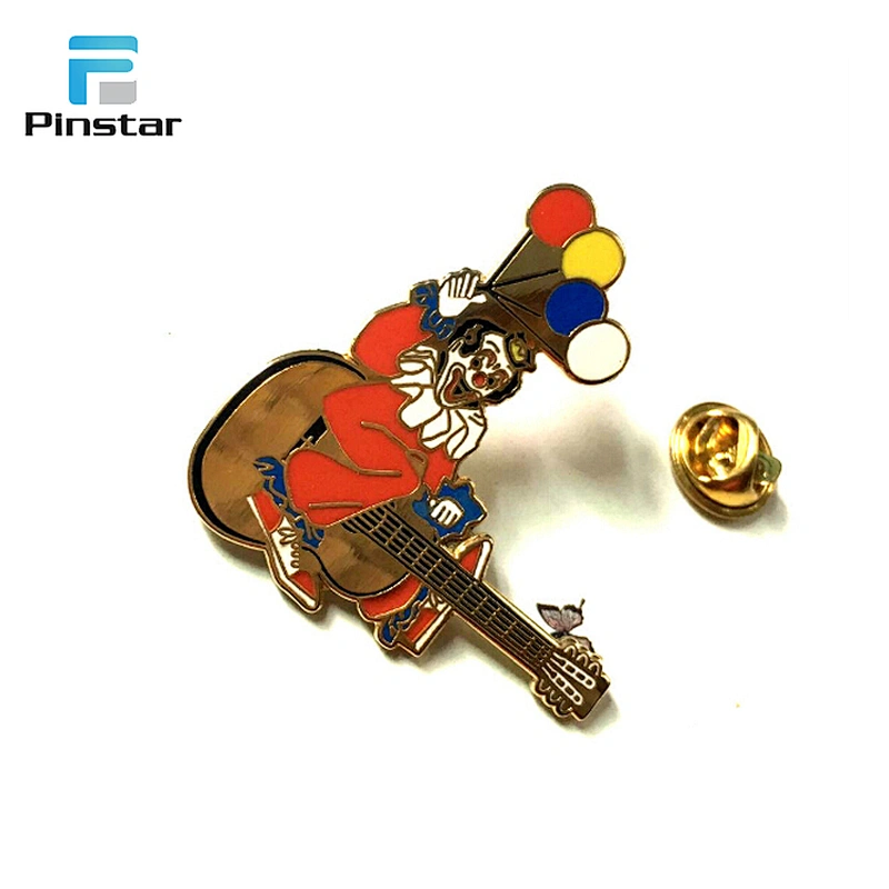 New Toys Souvenir Clown Guitar Soft Enamel Lapel Pins Cheap