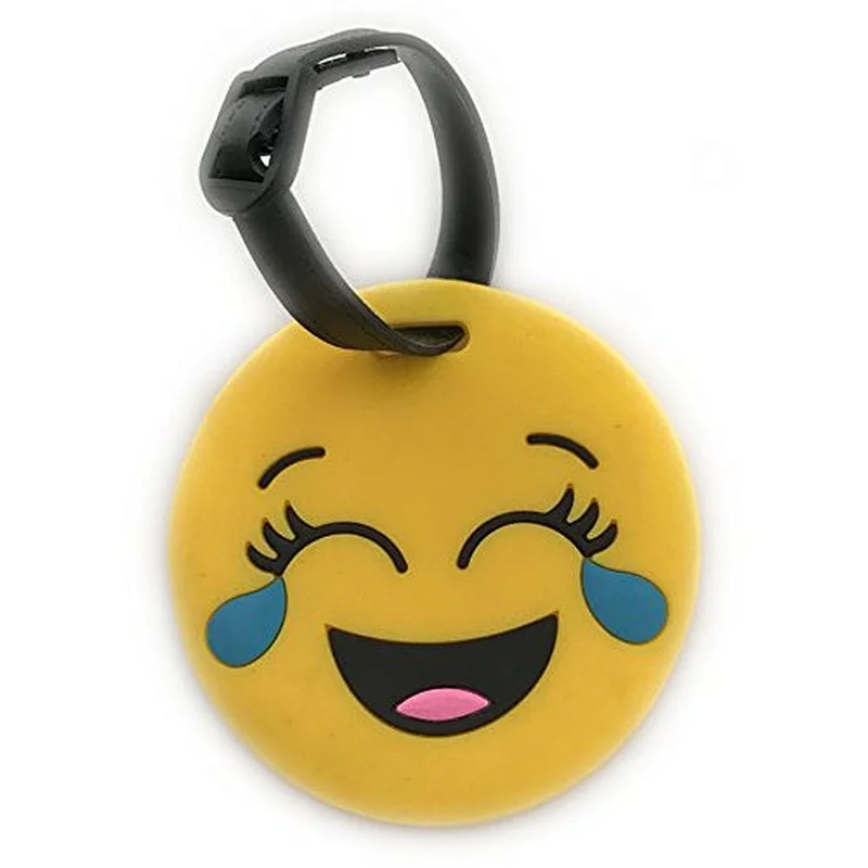travel id name pvc cartoon chat emoji cute design luggage tag