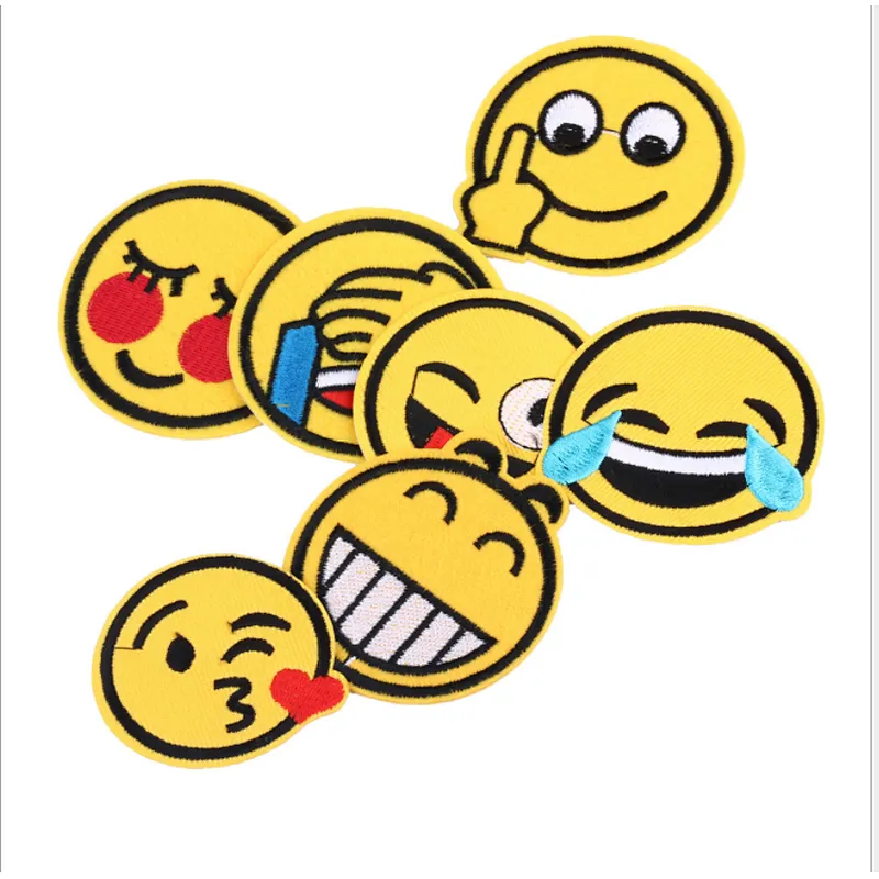 Cheap wholesale emoji iron on embroidery patches