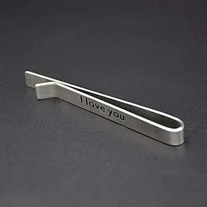 Factory Directly Selling Silver Custom Logo Tie Bar Clip