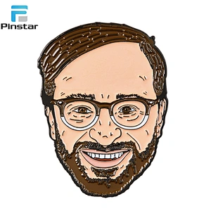 Wholesale custom high quality hard/soft enamel portrait metal lapel pin factory