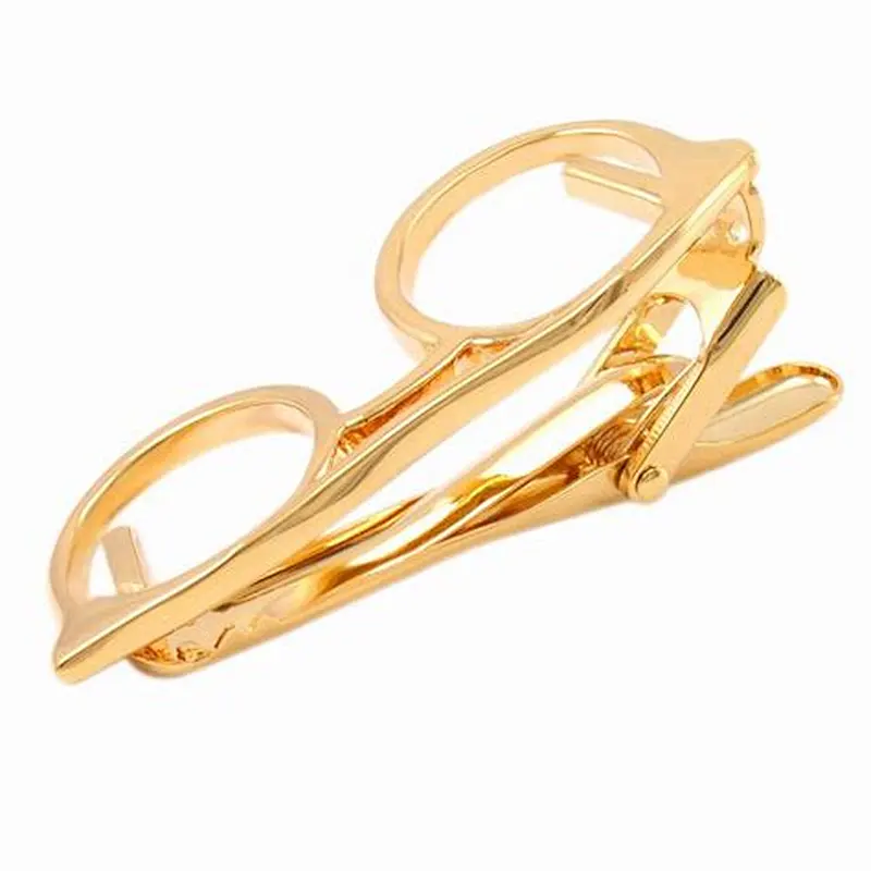 Factory Directly Selling glasses shape Customer Size Tie Bar Clip