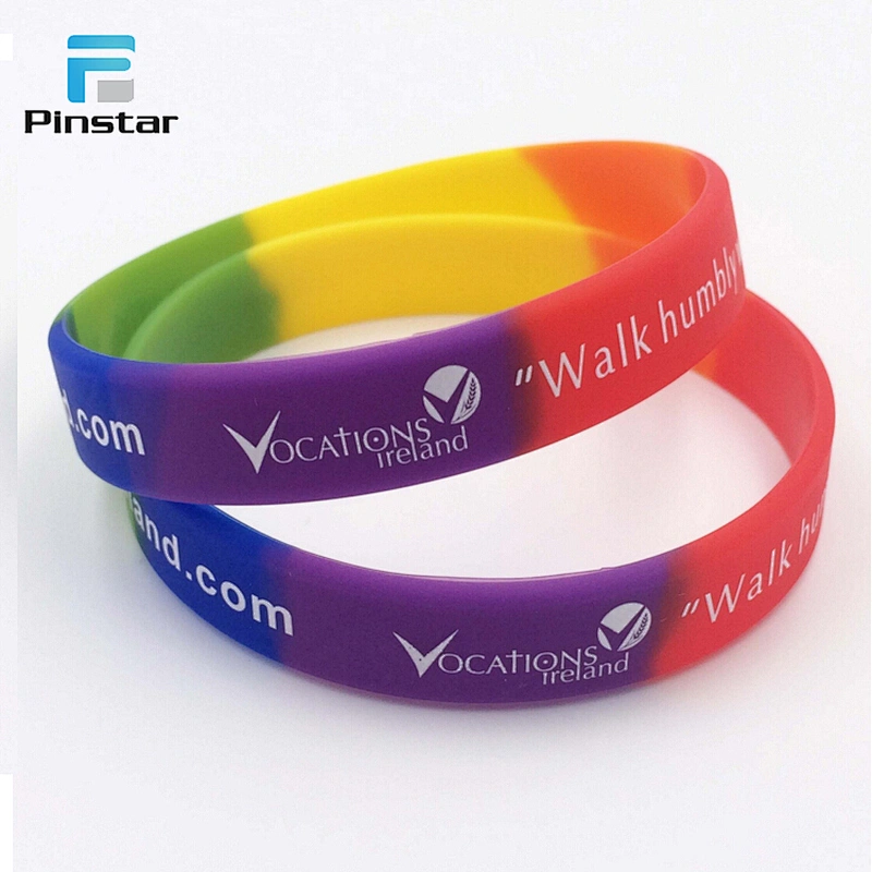 Colorful Eco-Friendly Rubber Custom Made Cheap Bracelet Silicone